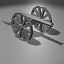 Low Polygon Civil War Cannon